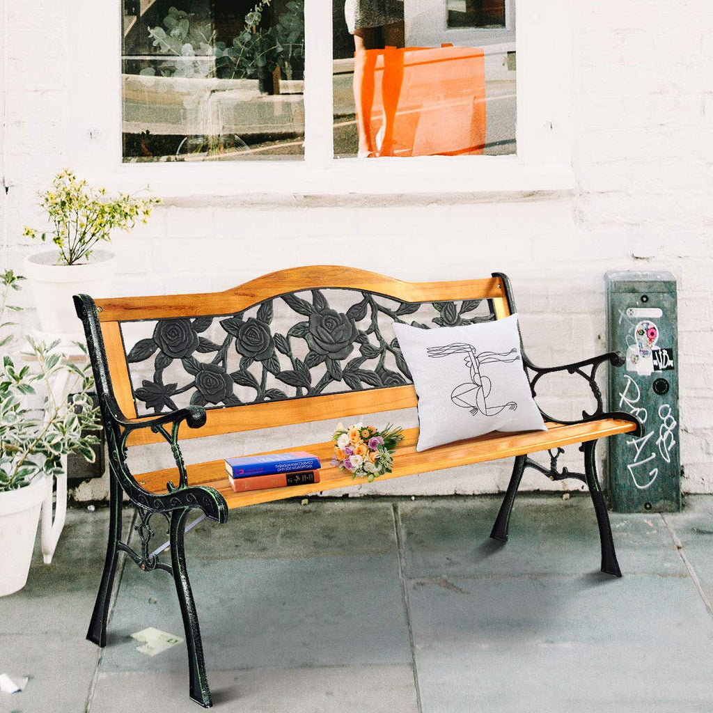 50 Inch Hardwood Frame Patio Bench X139732