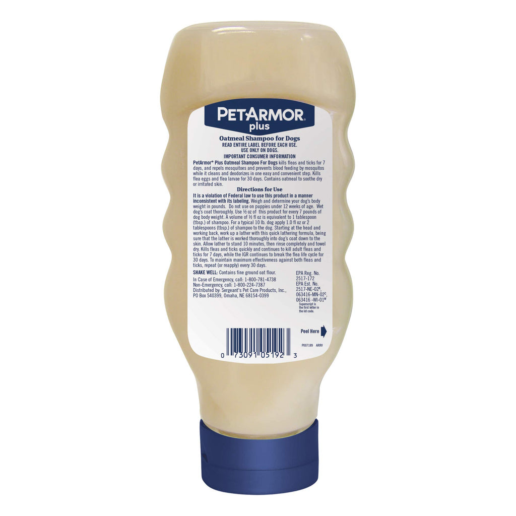 Oatmeal Flea & Tick Shampoo Dogs 18oz C18028