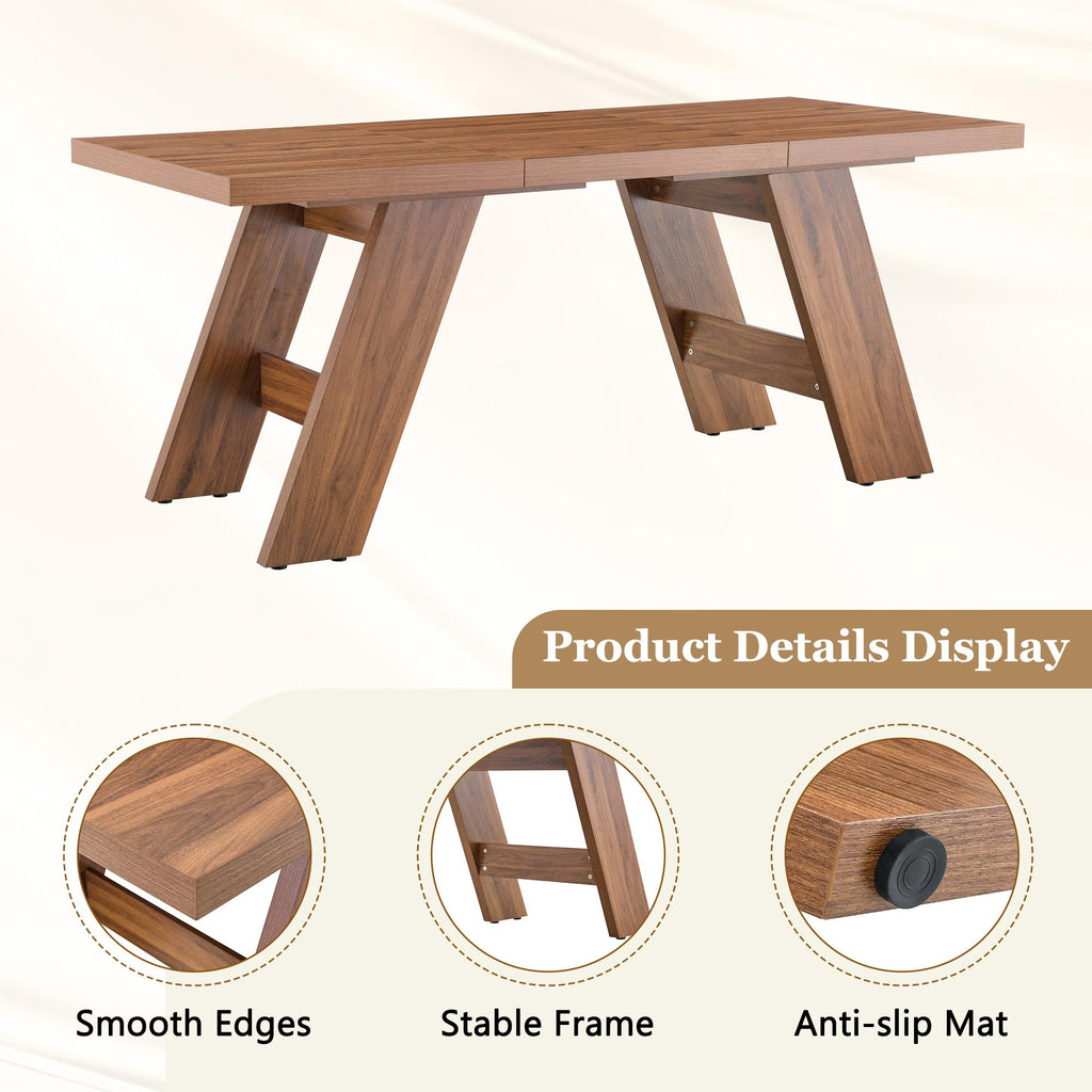71" 9 Piece Walnut Dining Table Set I190176