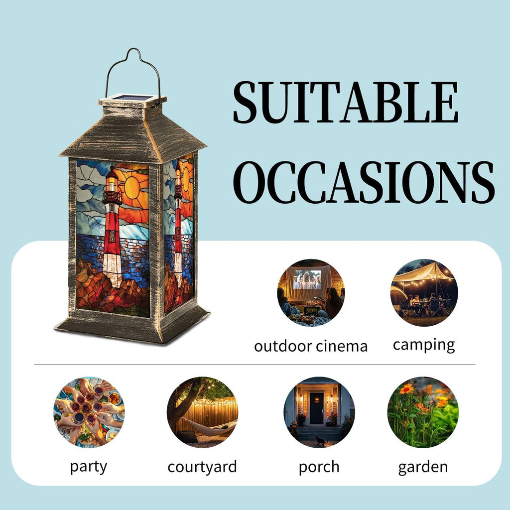 Solar Powered Waterproof Hanging Lantern O4716