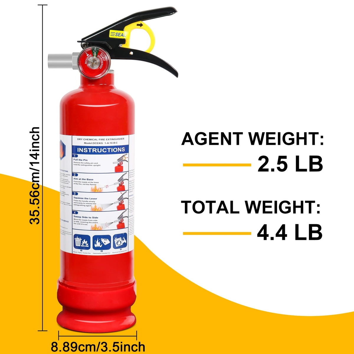 6 Pack ABC Dry Chemical Fire Extinguishers W396