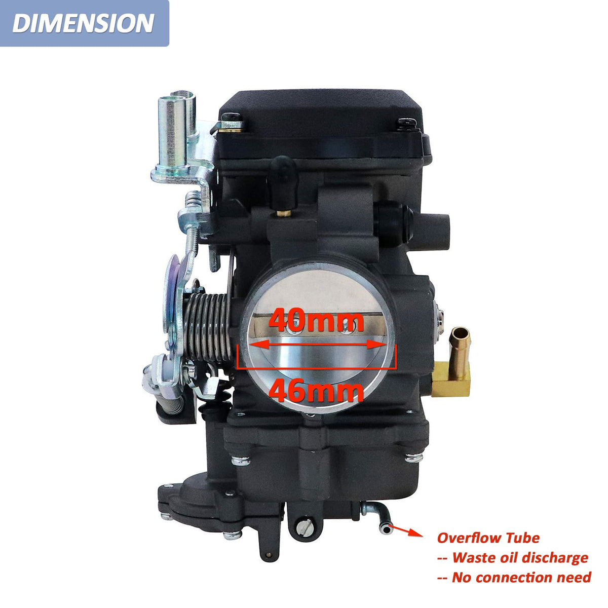 CV40 Carburetor & Intake Manifold Red Y6042