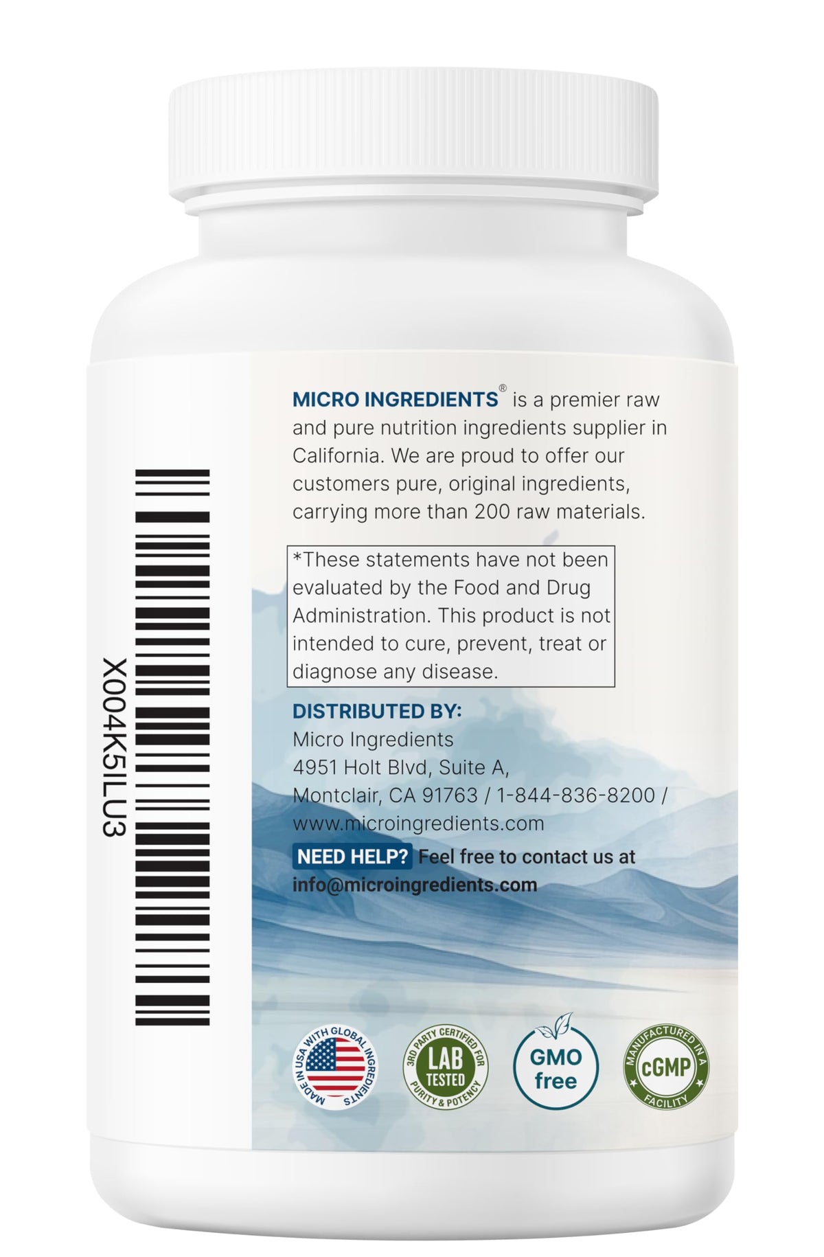 Glycine 2,000mg 240 Veggie Capsules Double Strength Amino Acids M90646