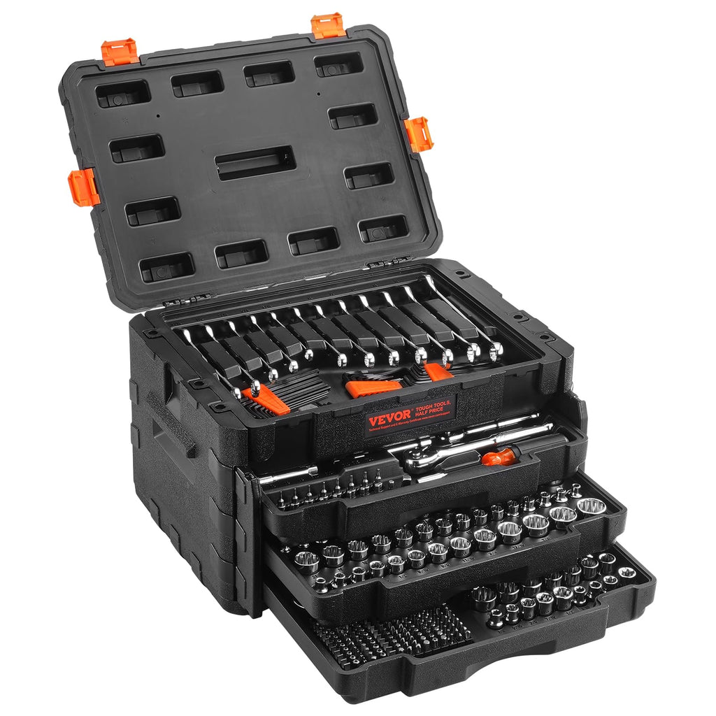 450 PCS Mechanics Tool Set and Socket Set F6845