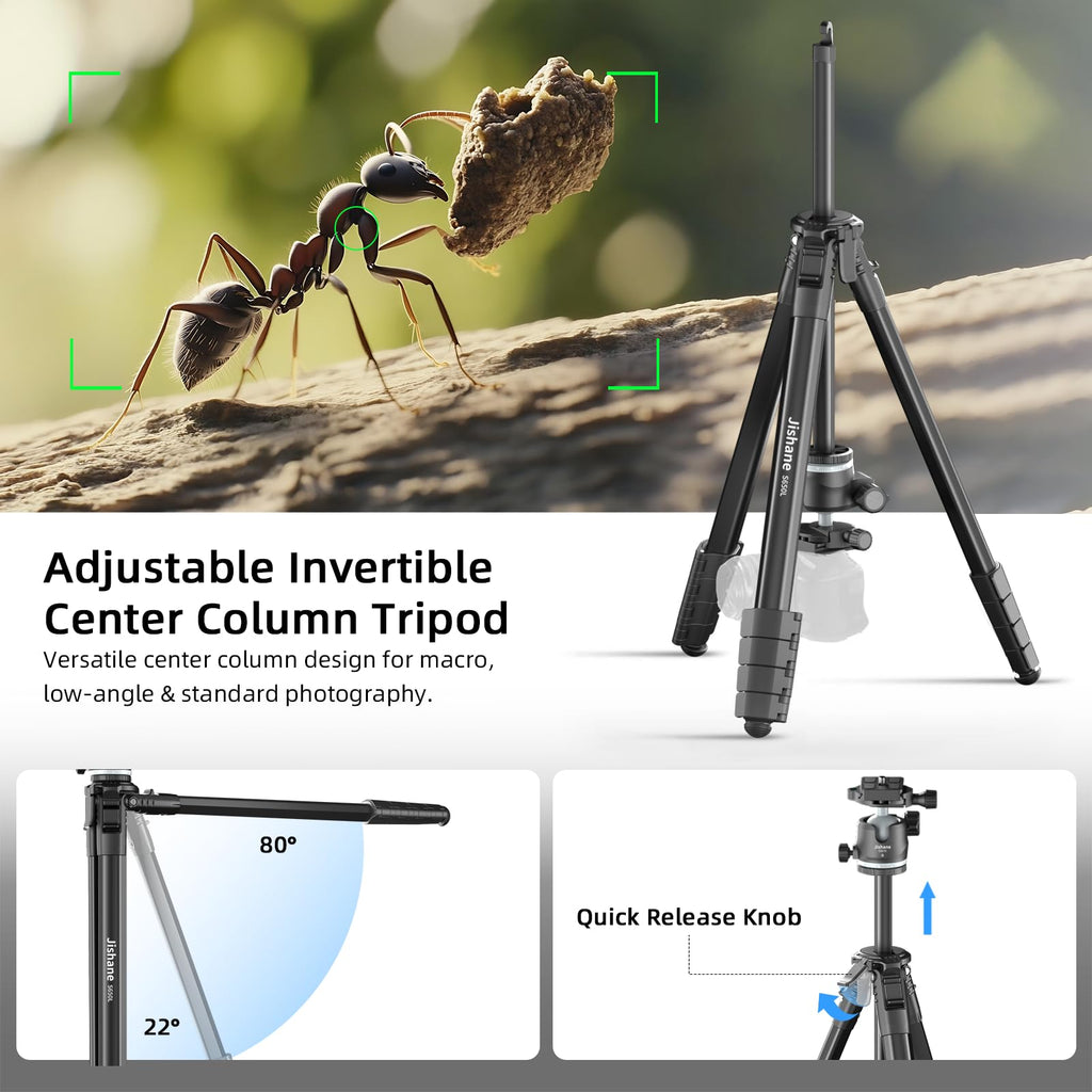 72" Lightweight Aluminum Camera Tripod with Ball Head and Carry Bag S672