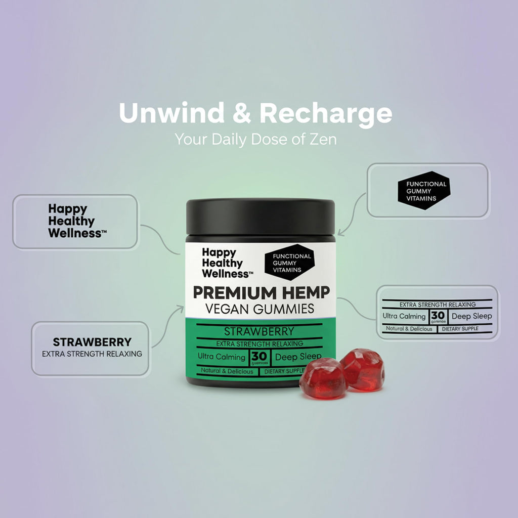 Strawberry Hemp Gummies 60 Count Z372849