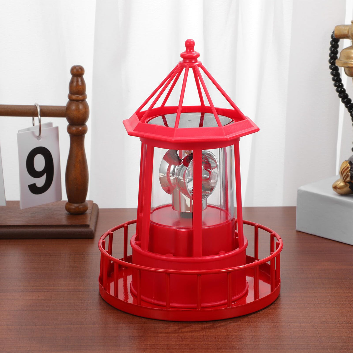 Solar Powered Rotating Lighthouse A29765