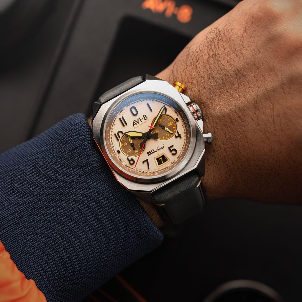 41mm Chronograph Watch with Leather Strap N591585
