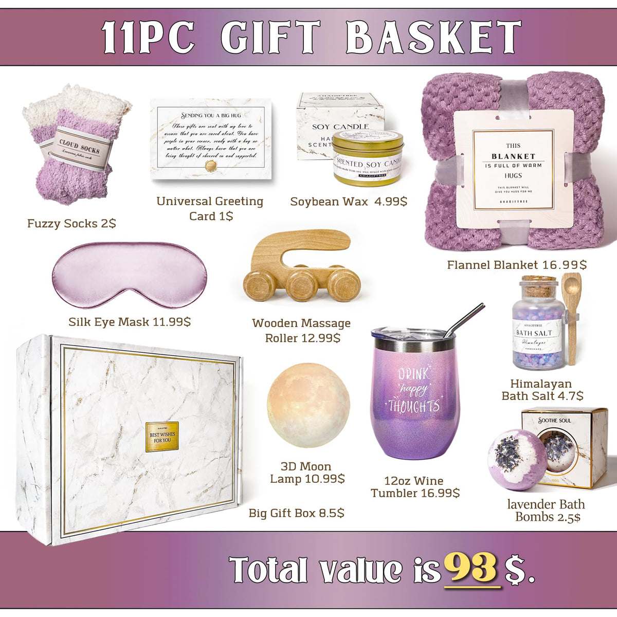 11 Pc Gift Baskets P330728
