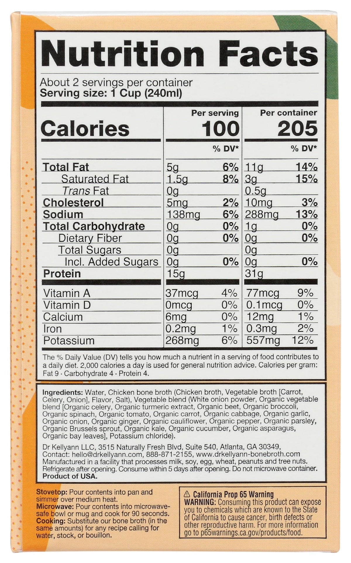 Low Sodium Chicken Bone Broth A364