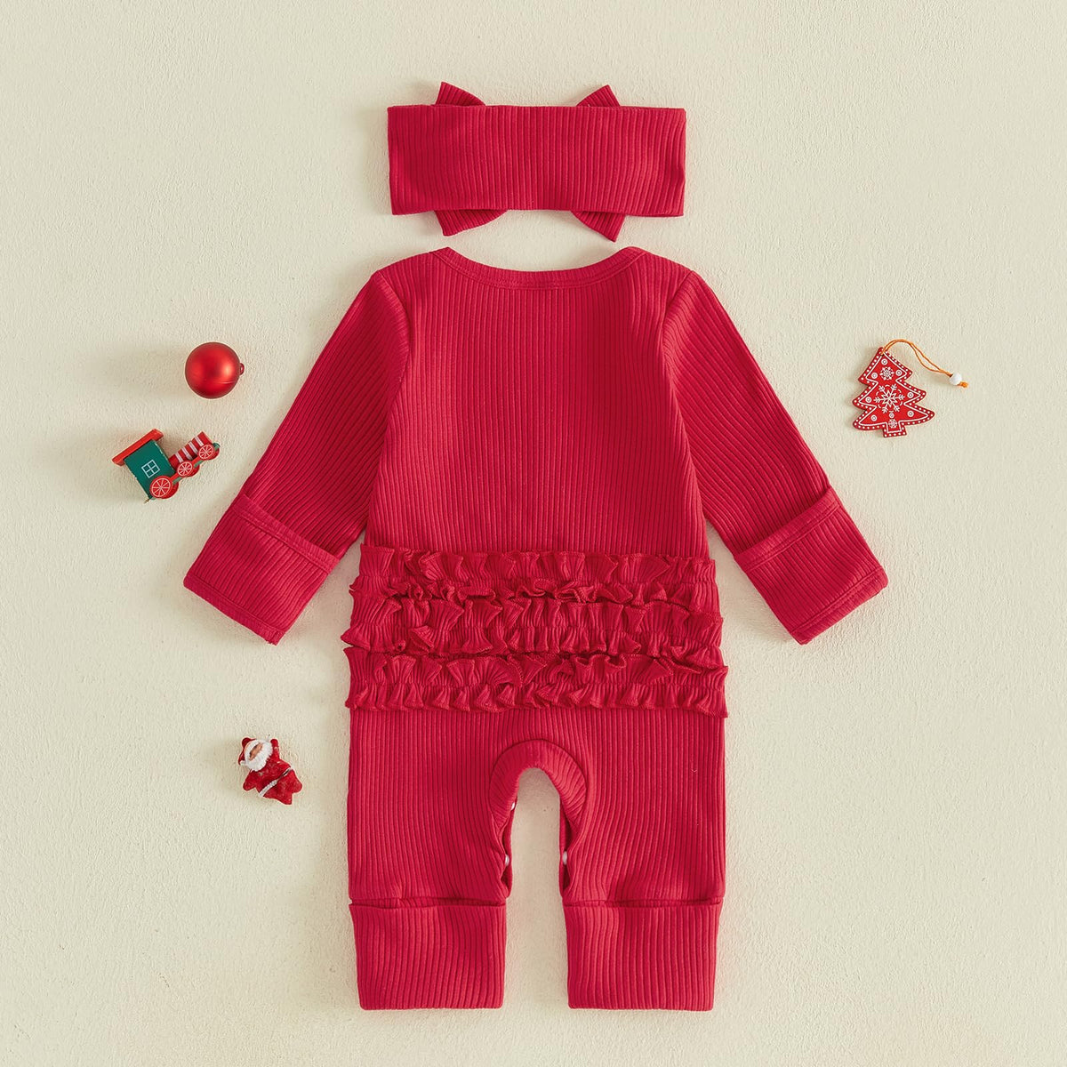 Baby Girl Long Sleeve Romper Headband K946159