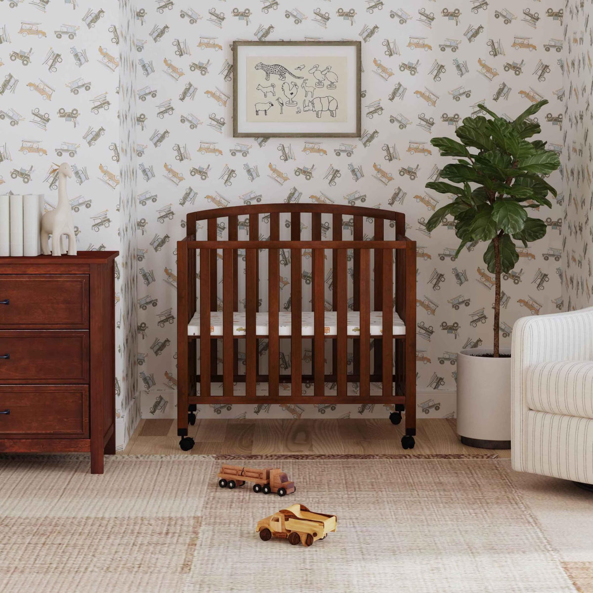 Espresso 3-in-1 Convertible Mini Crib B49673