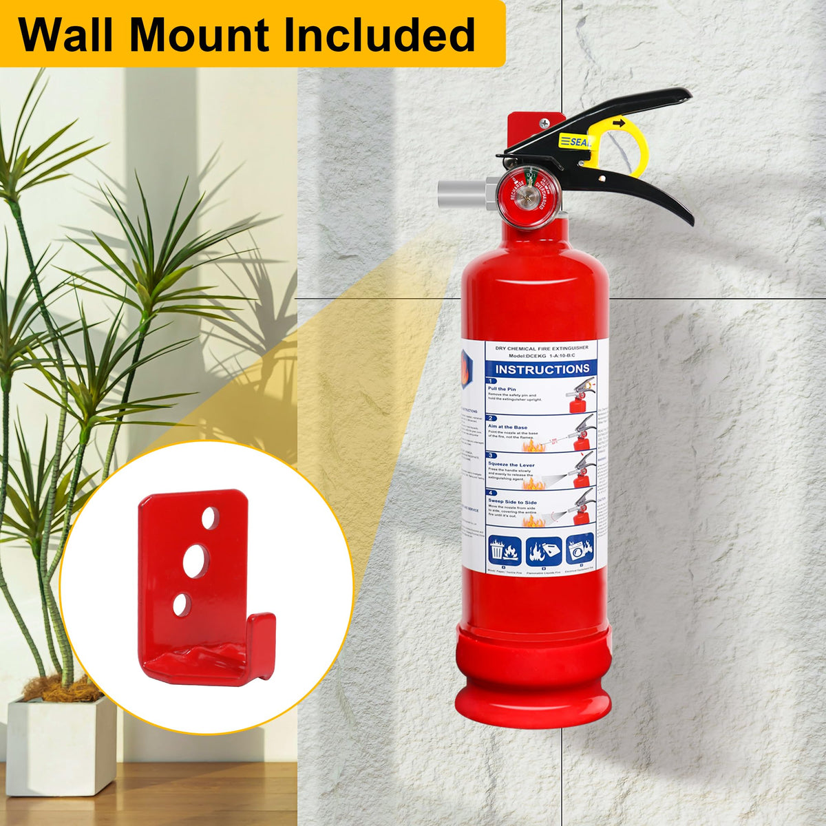 6 Pack ABC Dry Chemical Fire Extinguishers W396