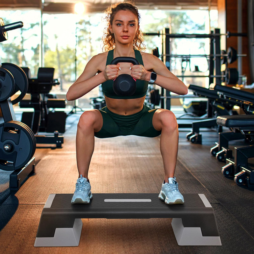 Aerobics Stepper Platform with Stackable Risers K651831