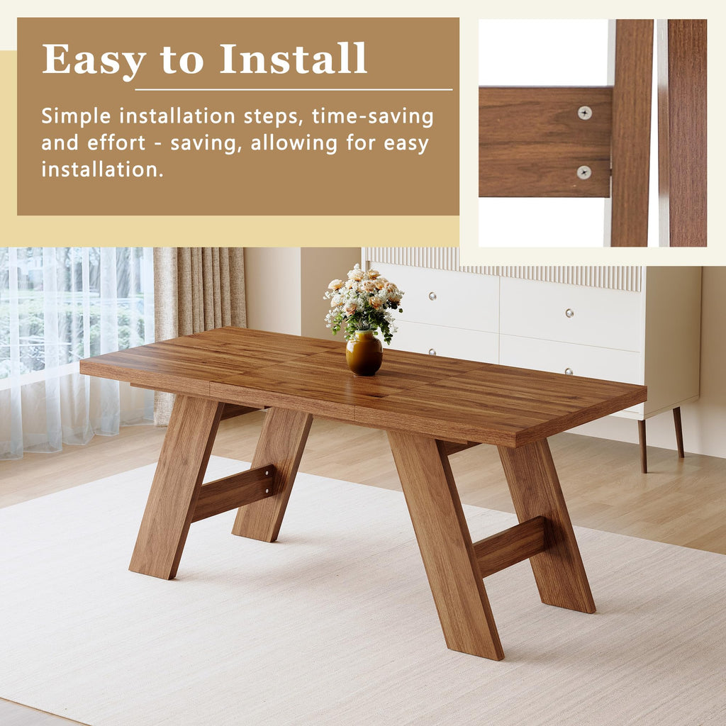71" 9 Piece Walnut Dining Table Set I190176