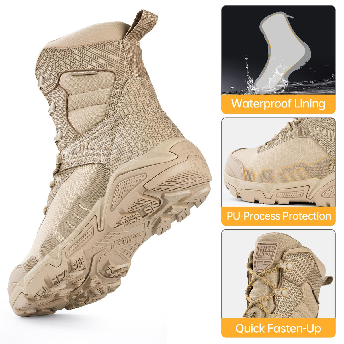Men's Waterproof Tactical Work Boots G312001