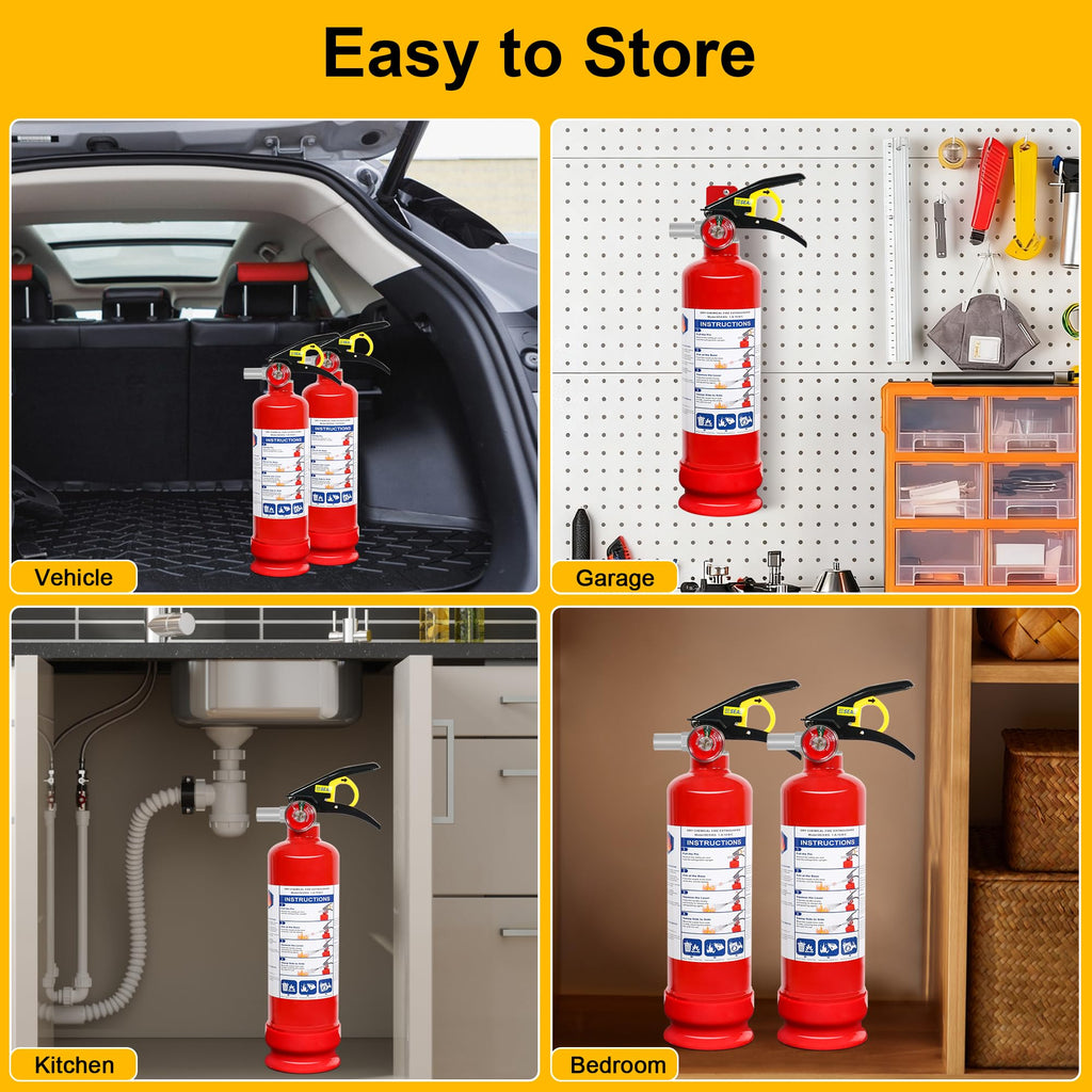 6 Pack ABC Dry Chemical Fire Extinguishers W396