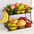 2 Tier Fruit Basket with 2 Banana Hangers Z7020