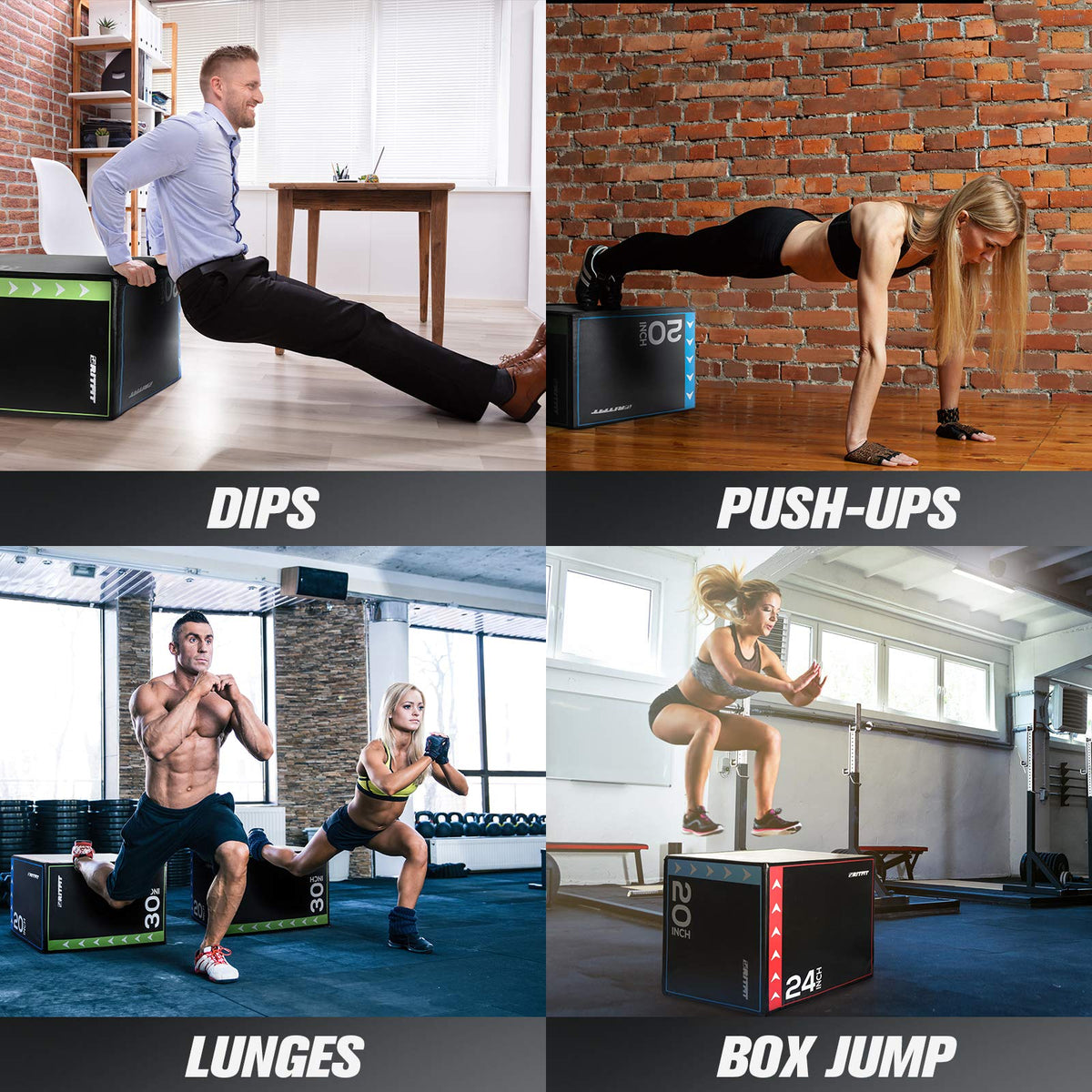 3 in 1 Foam Plyo Box 30”x24”x20” 440lb Weight Capacity F6705