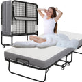 Folding Bed with 5" Memory Foam Mattress Twin Size Metal Frame I998