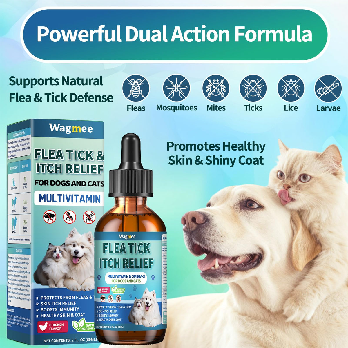 Oral Flea and Tick Prevention Drops 2 fl oz N413