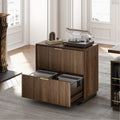 Black Walnut 2 Drawer Fluted Lateral File Cabinet A3405