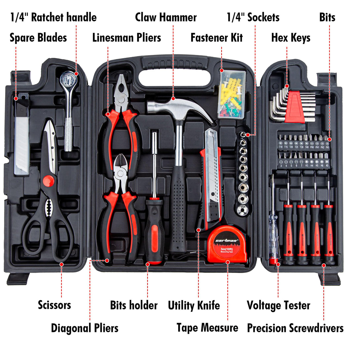140-Piece Household Tool Kit O26138