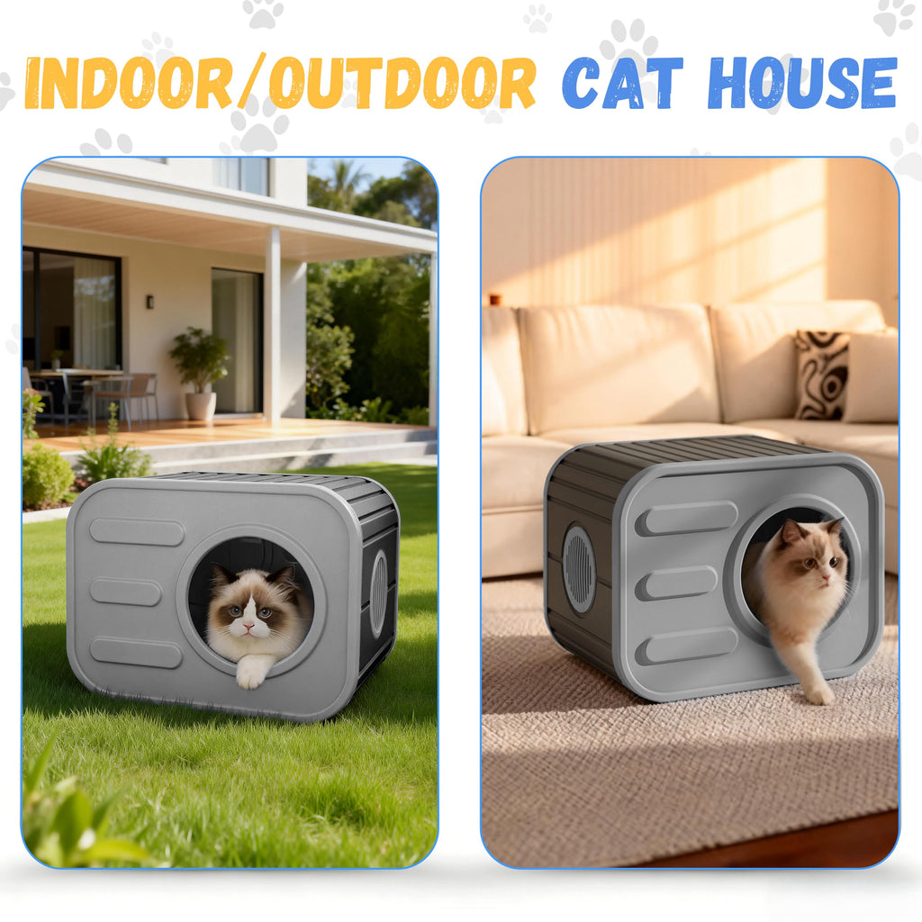 Weatherproof Outdoor Cat House F296115