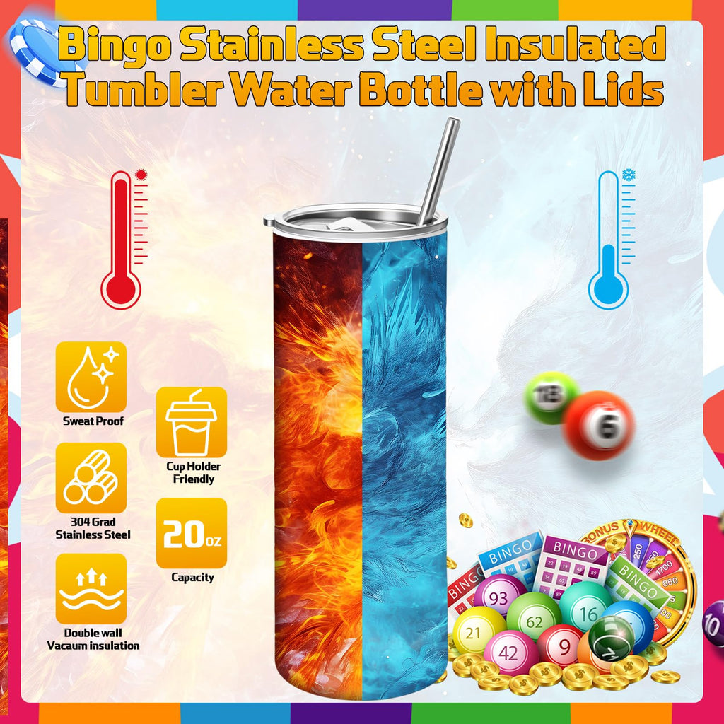 6 Packs 20 oz Bingo Tumbler Cups W31225