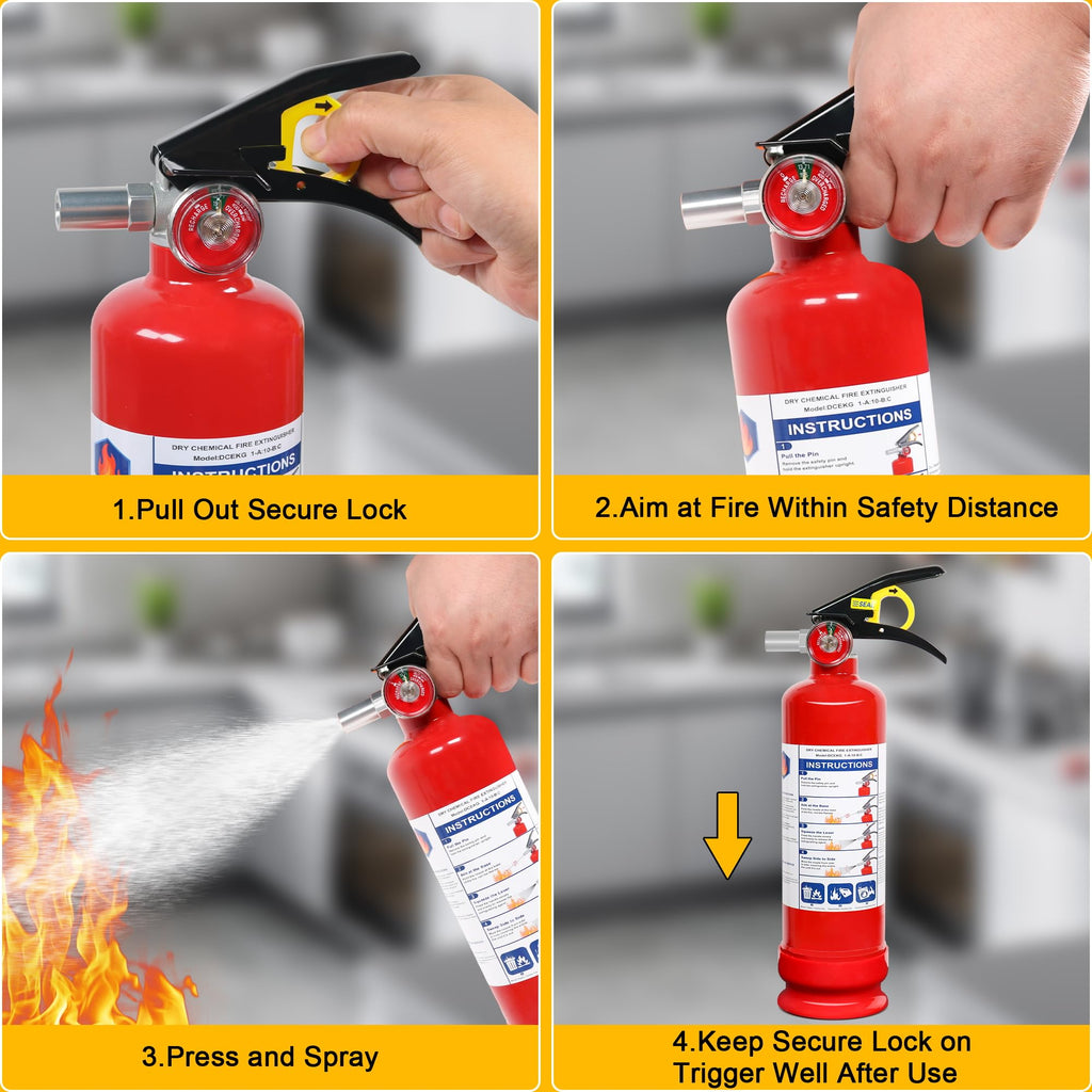 6 Pack ABC Dry Chemical Fire Extinguishers W396