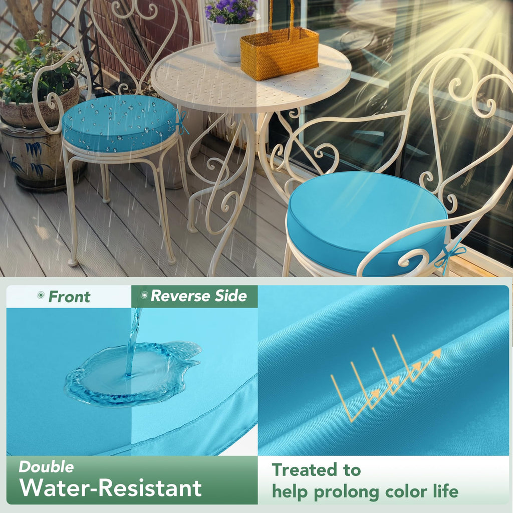 15" Round Waterproof Fade Resistant Chair Cushions Set of 2 H685