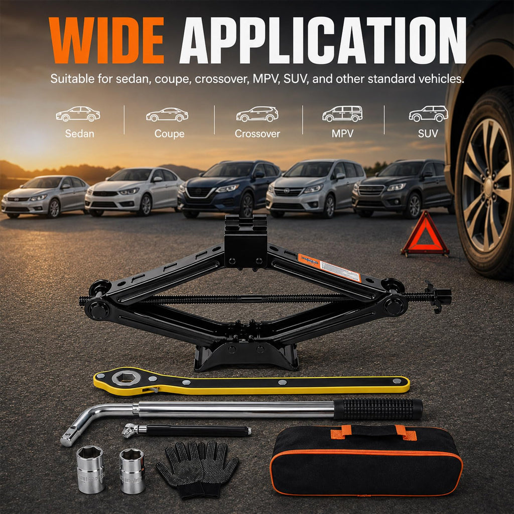 2 Ton Scissor Jack Kit with Lug Wrench W55732