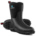 Rubber Boots with Steel Shank, 6mm Neoprene Mid Calf Rain Boots C9684