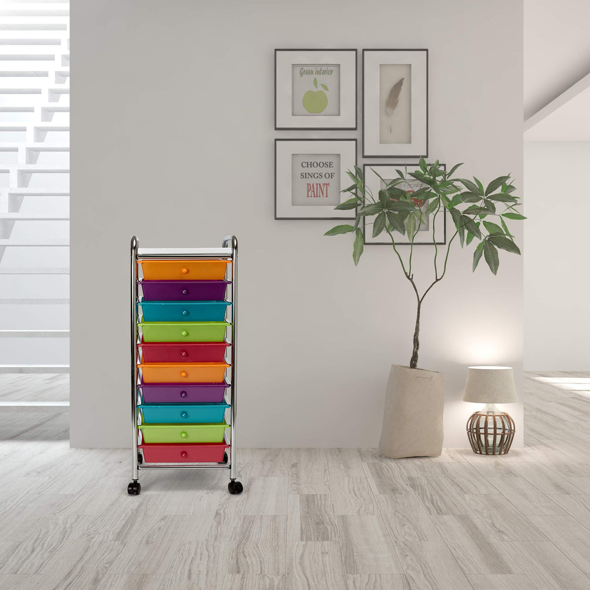 10 Drawer Rolling Storage Cart A942