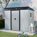 8 x 6 FT Metal Storage Shed with Lockable Sliding Doors E47038