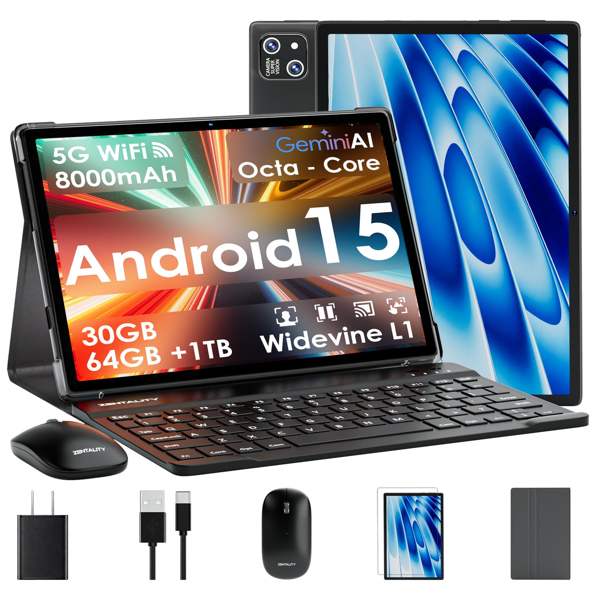 10 inch Android Tablet with Keyboard N3015
