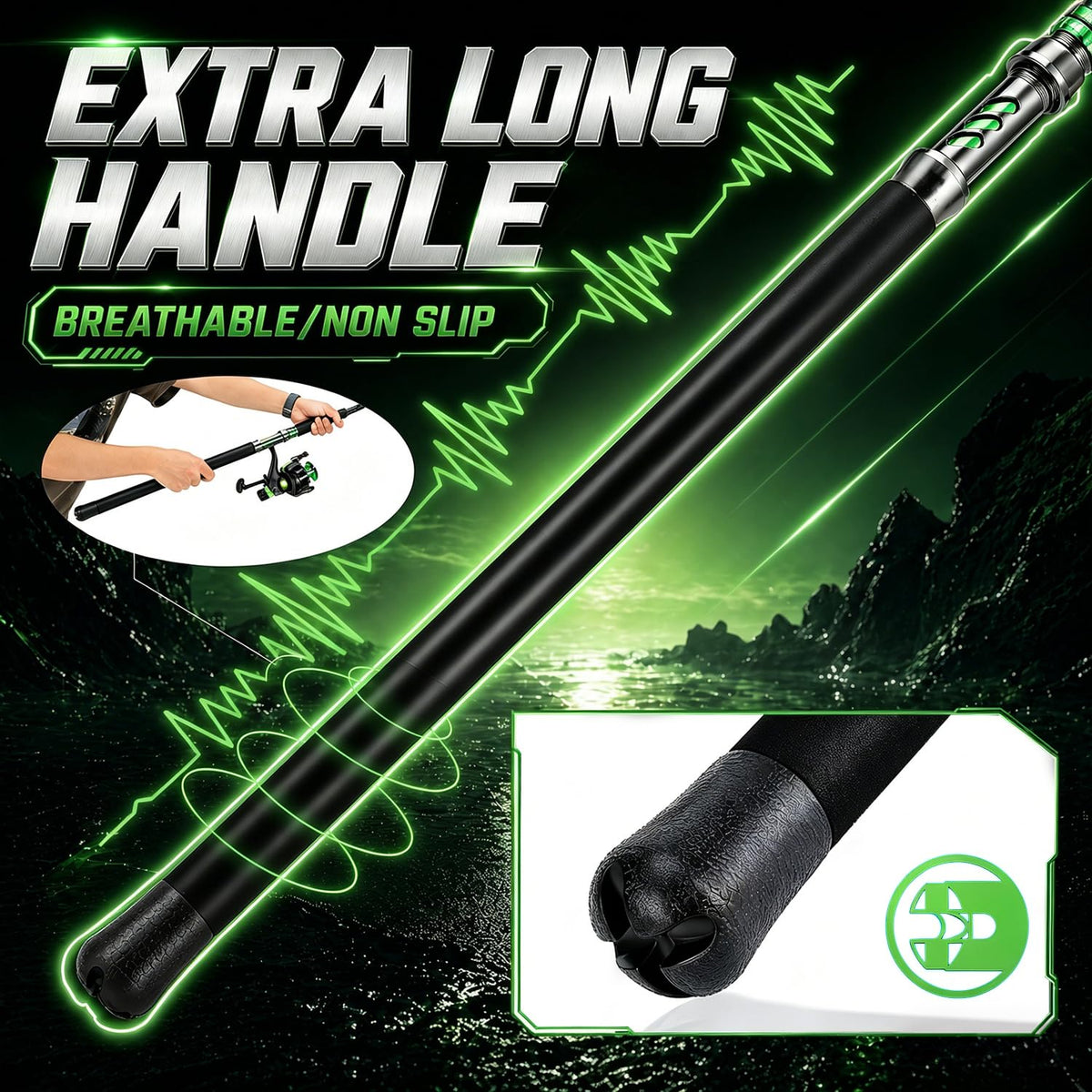7ft MH 2-Piece Spinning Rod and 4000 Reel T78013