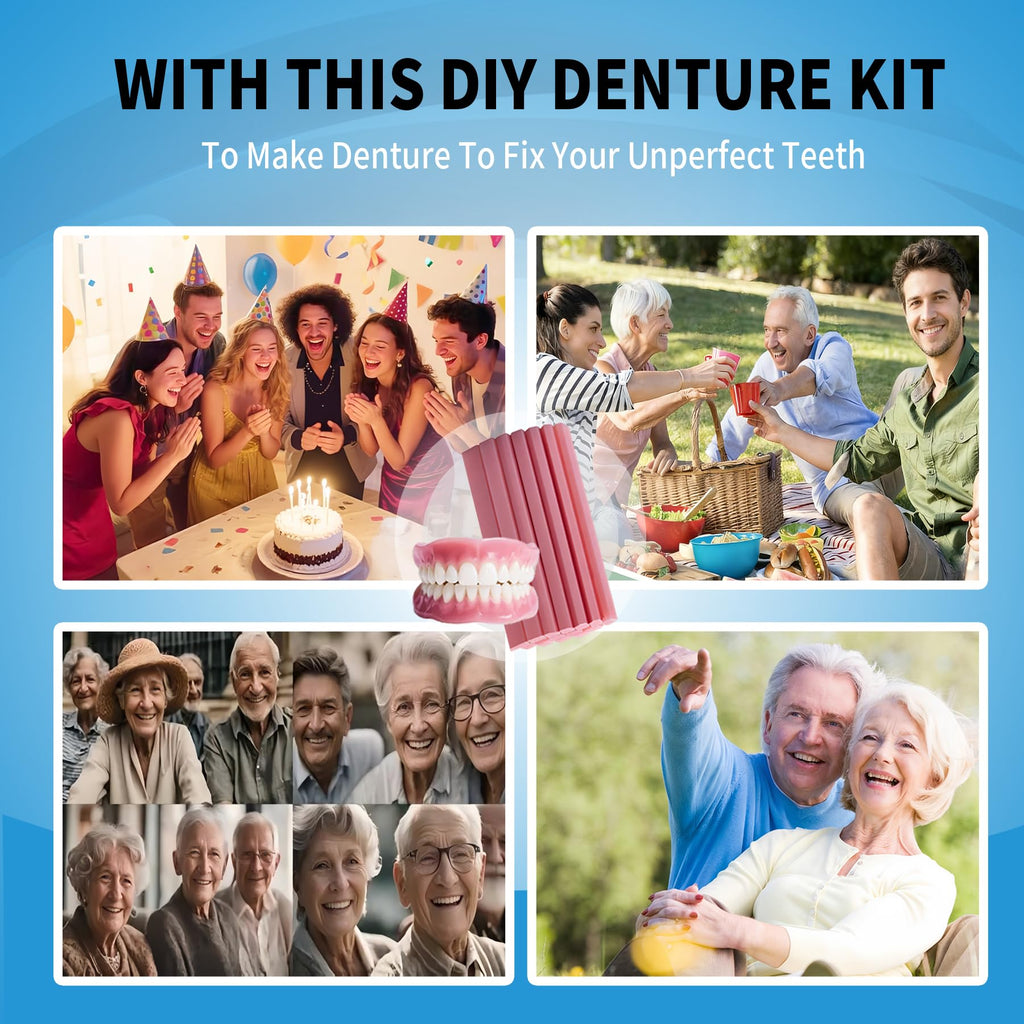 DIY Denture Kit Top & Bottom Fake Teeth E11304