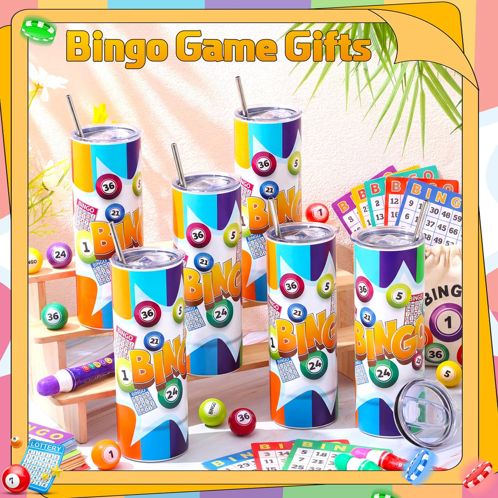 6 Packs 20 oz Bingo Tumbler Cups W31225