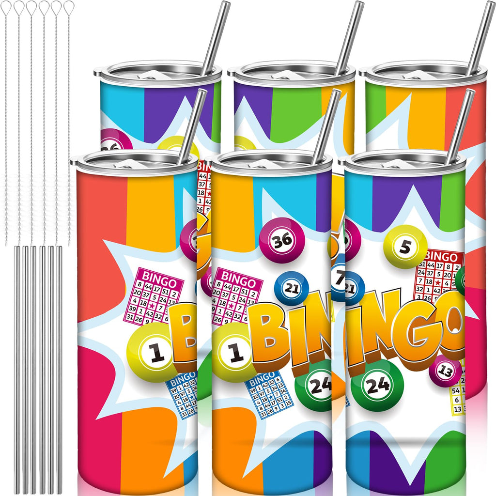 6 Packs 20 oz Bingo Tumbler Cups W31225