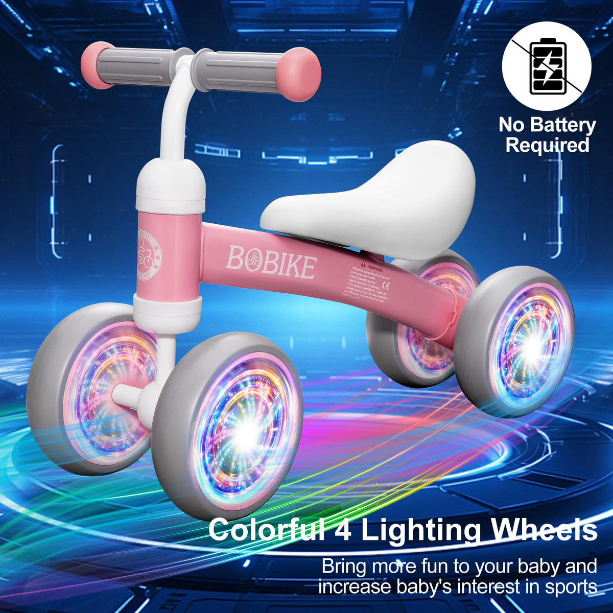 Baby Balance Bike 4 Wheels No Pedal J3742