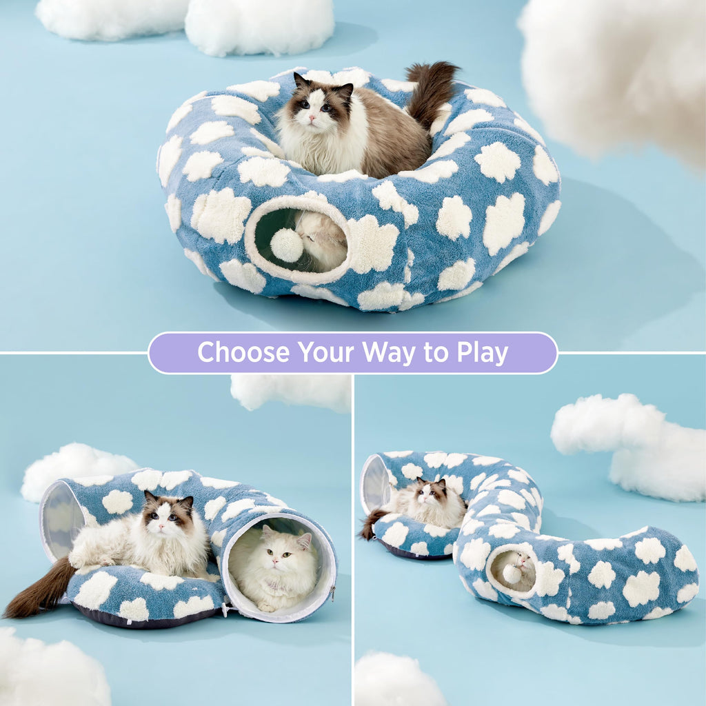 Jacquard Cat Tunnel Bed K6170