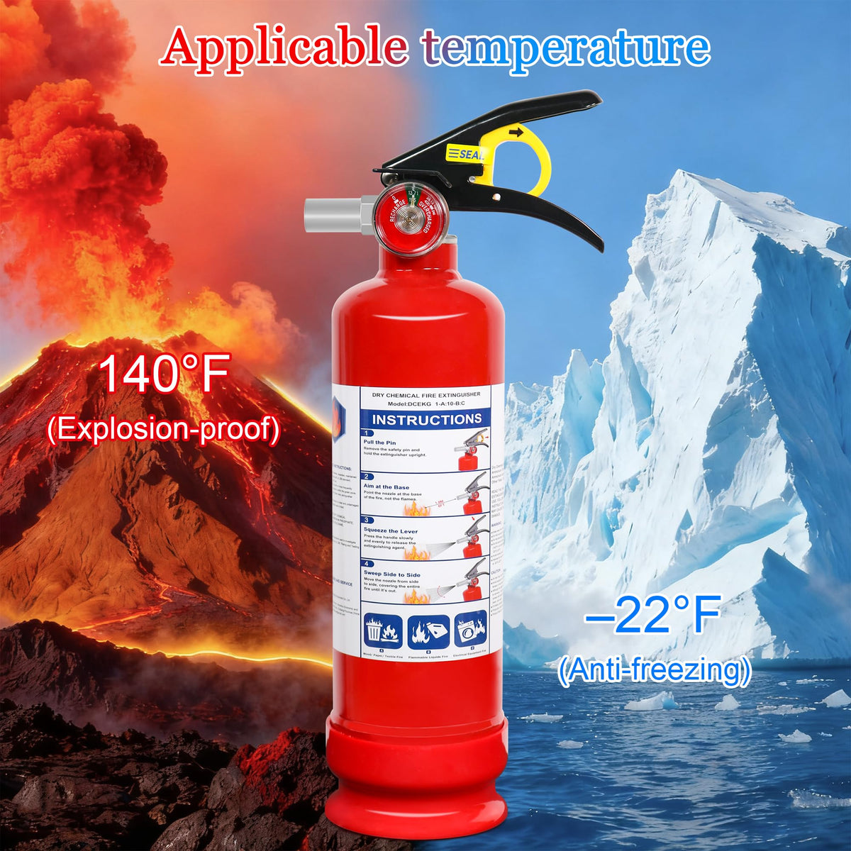 6 Pack ABC Dry Chemical Fire Extinguishers W396