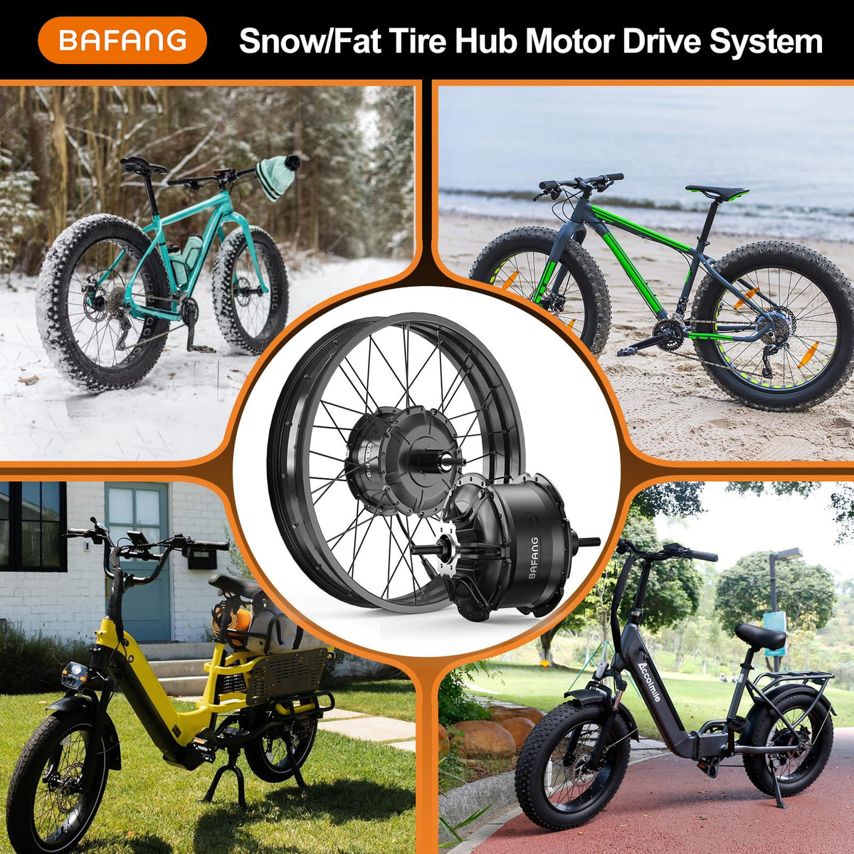 48V 1000W Ebike Conversion Kit with TFT Display and Battery O303