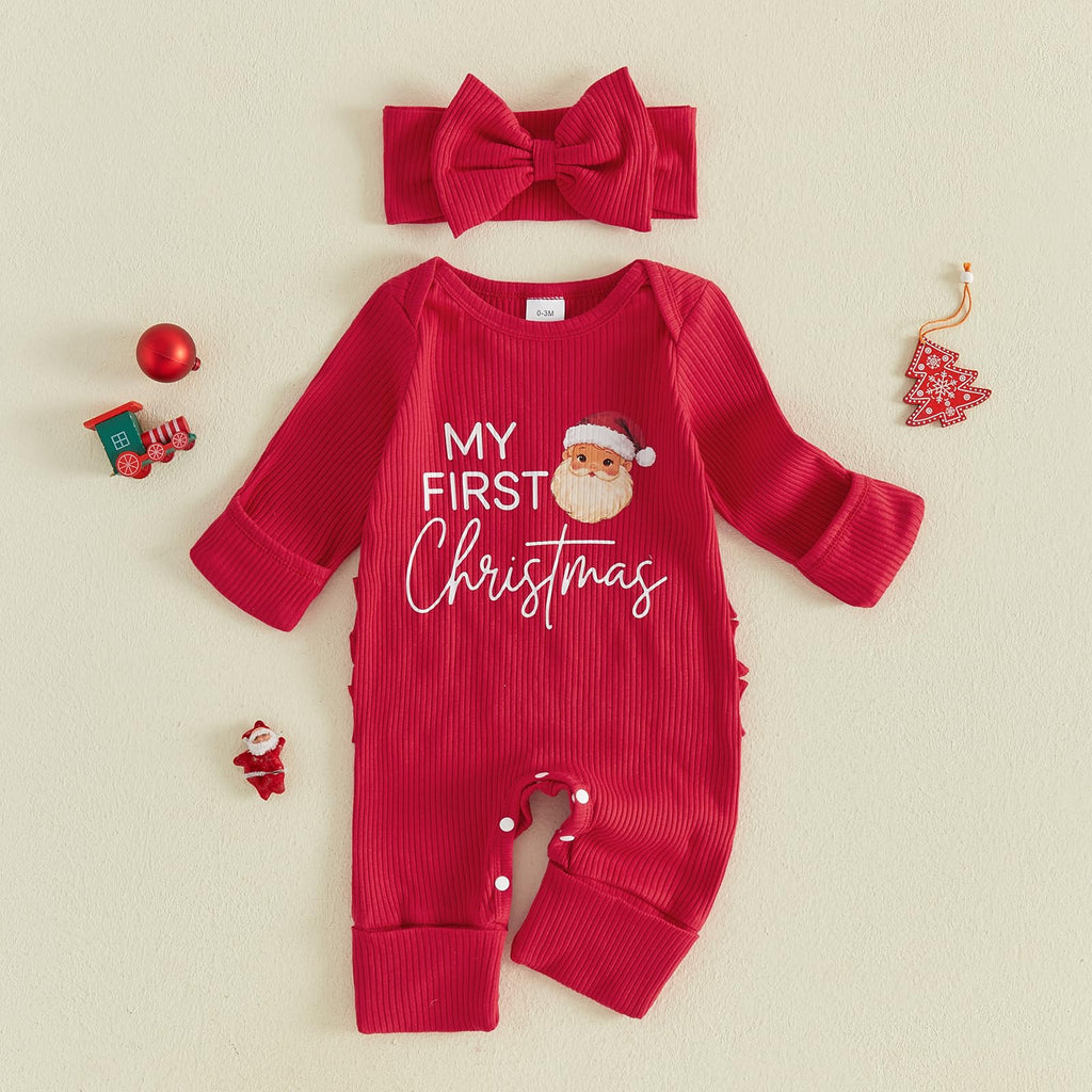 Baby Girl Long Sleeve Romper Headband K946159