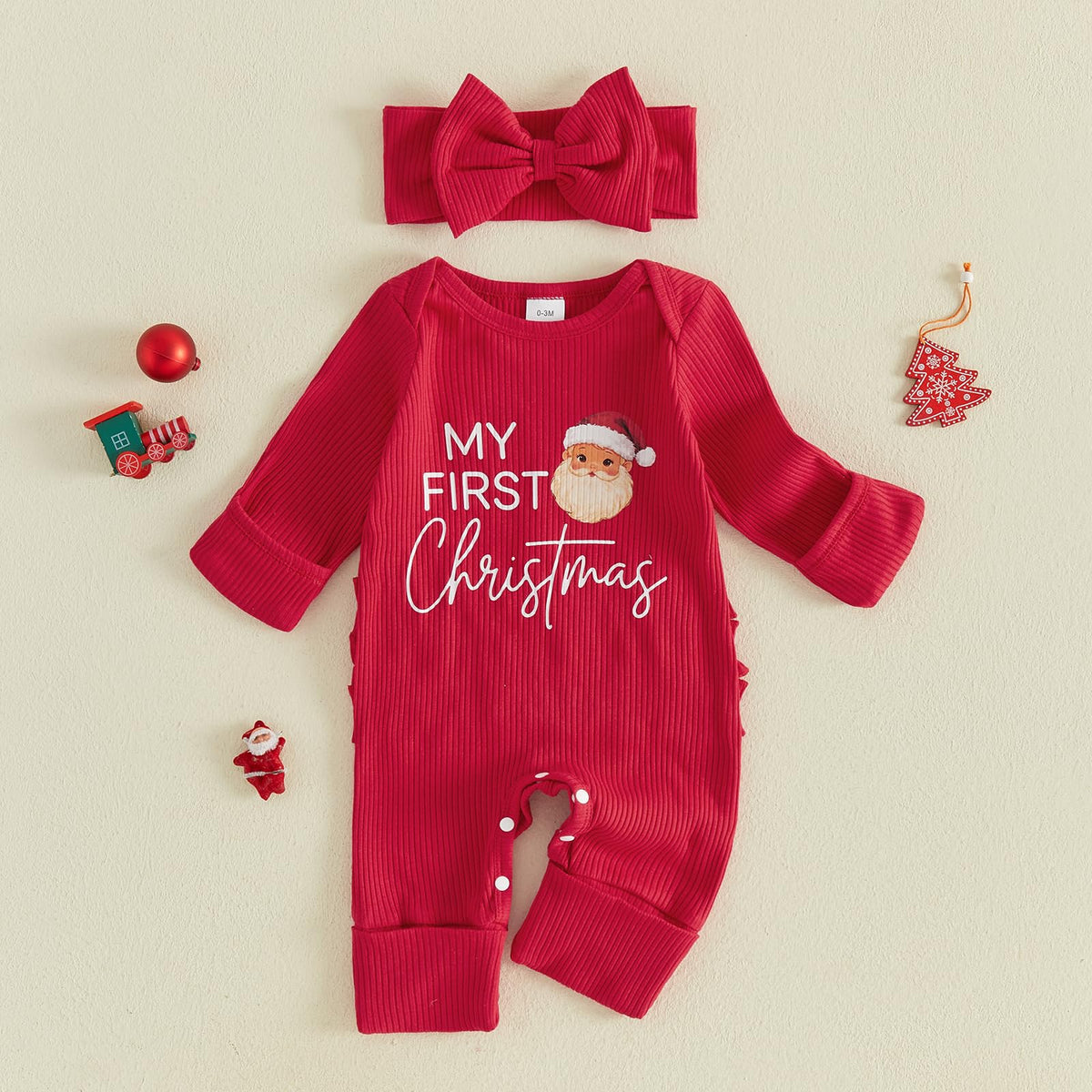 Baby Girl Long Sleeve Romper Headband K946159