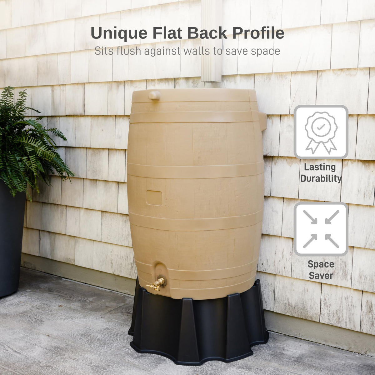 50-Gallon Rain Water Collection Barrel with Brass Spigot L794