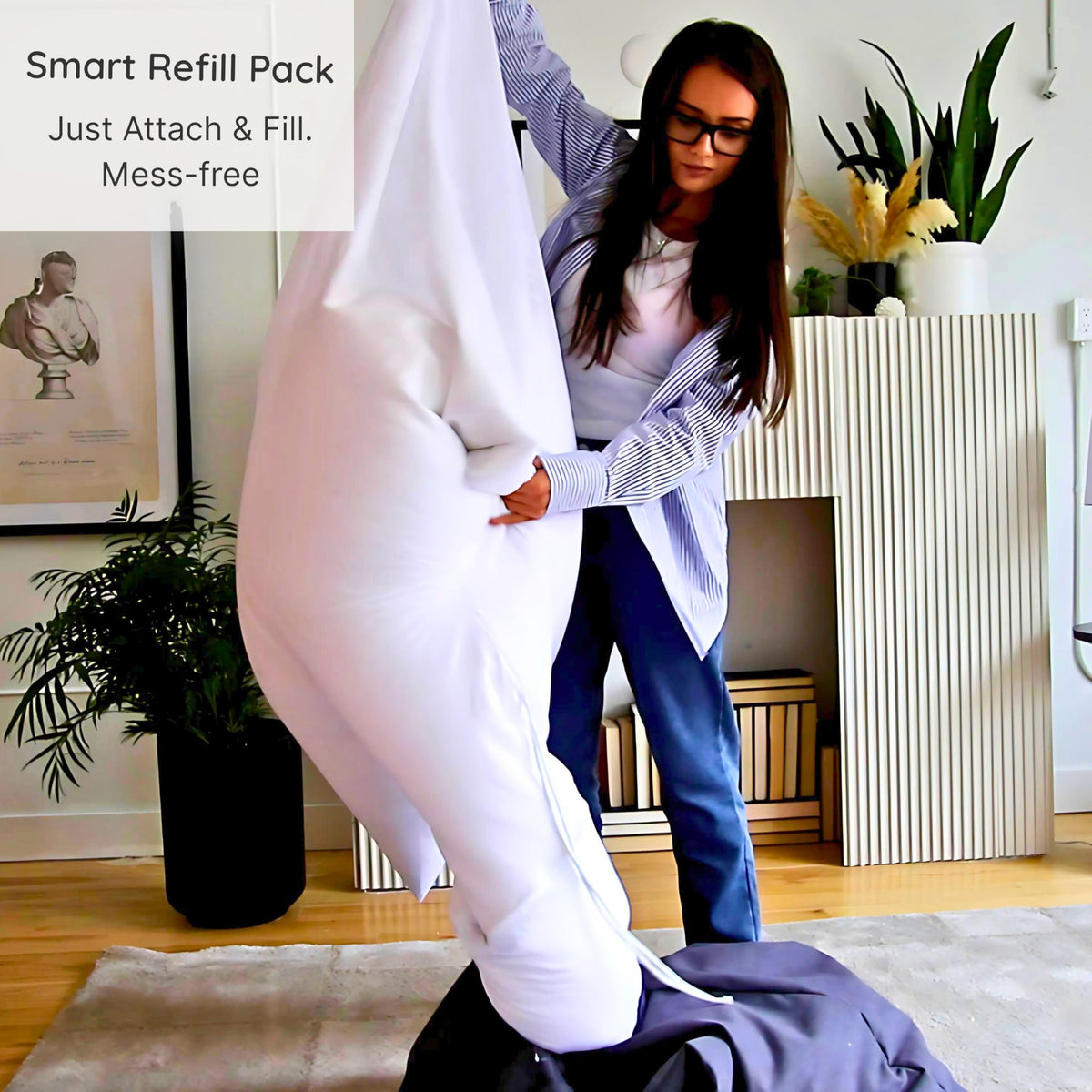 100L High-Density Polystyrene Bean Bag Refill R656828