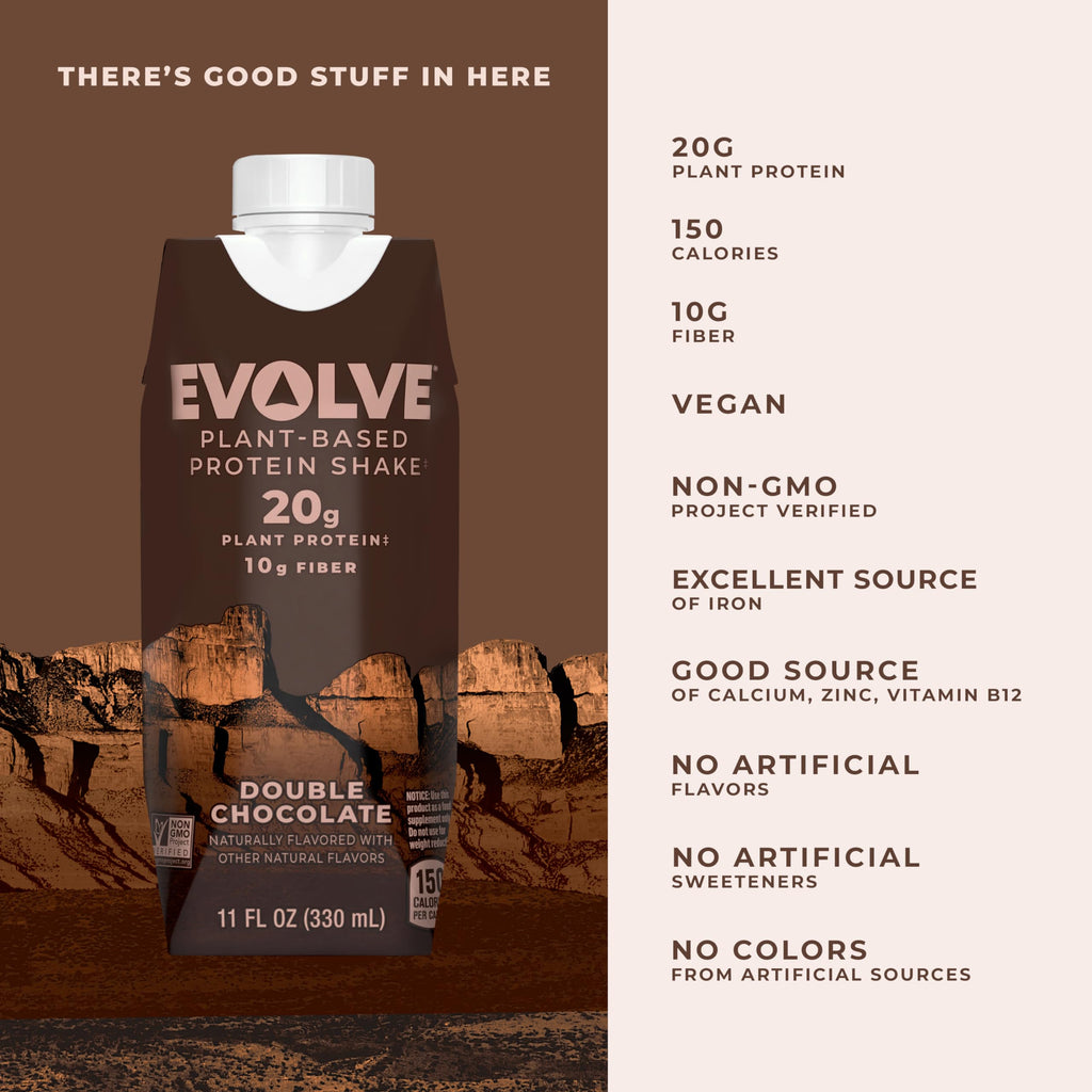Double Chocolate Vegan Protein Shake 11 Fl Oz Pack of 12 I33788