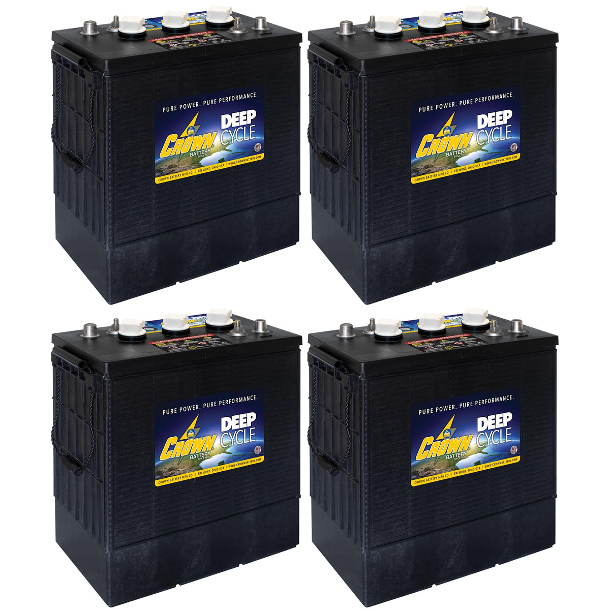 6V 350Ah Deep Cycle Flooded Lead Acid Battery Pack of 4 T548